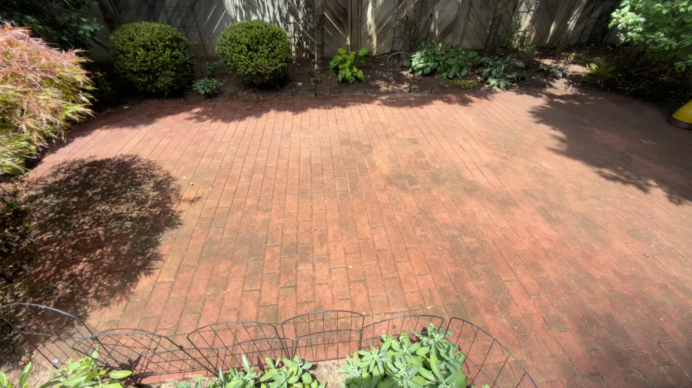 Concrete before pressure washing in Silver Spring, MD